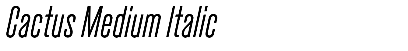 Cactus Medium Italic